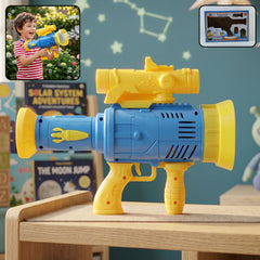 Automatic rechargeable bubble gun toy