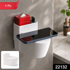 Quirky toilet-shaped ashtray on table for home or office setting