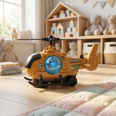 Military helicopter toy with lights and music