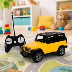 Remote control 4x4 off road jeep toy car in yellow