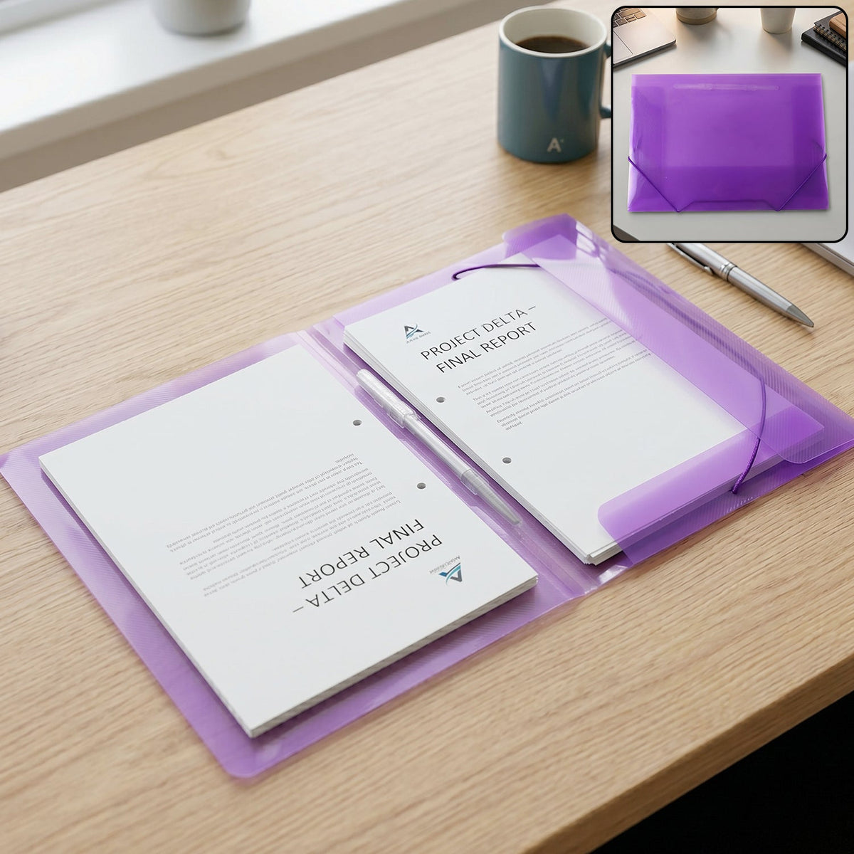 Plastic document file folder waterproof A4