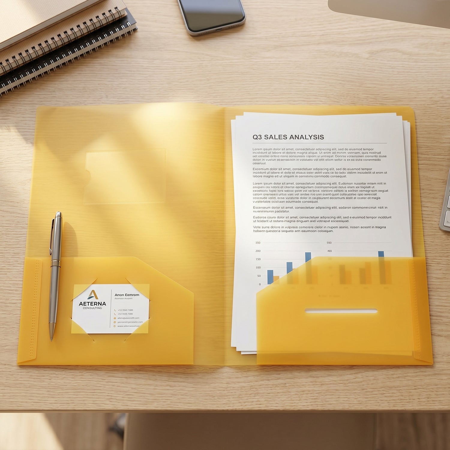 File organizer business card slot