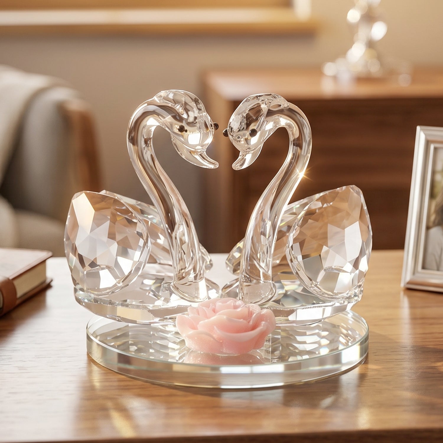 Crystal swan home decor use