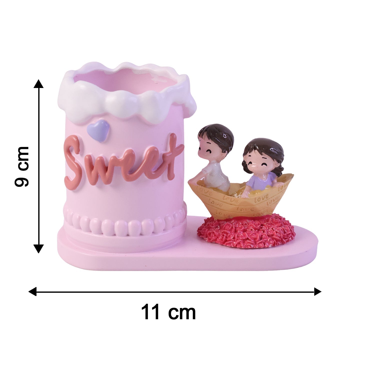 Dimensions of the couple pen holder