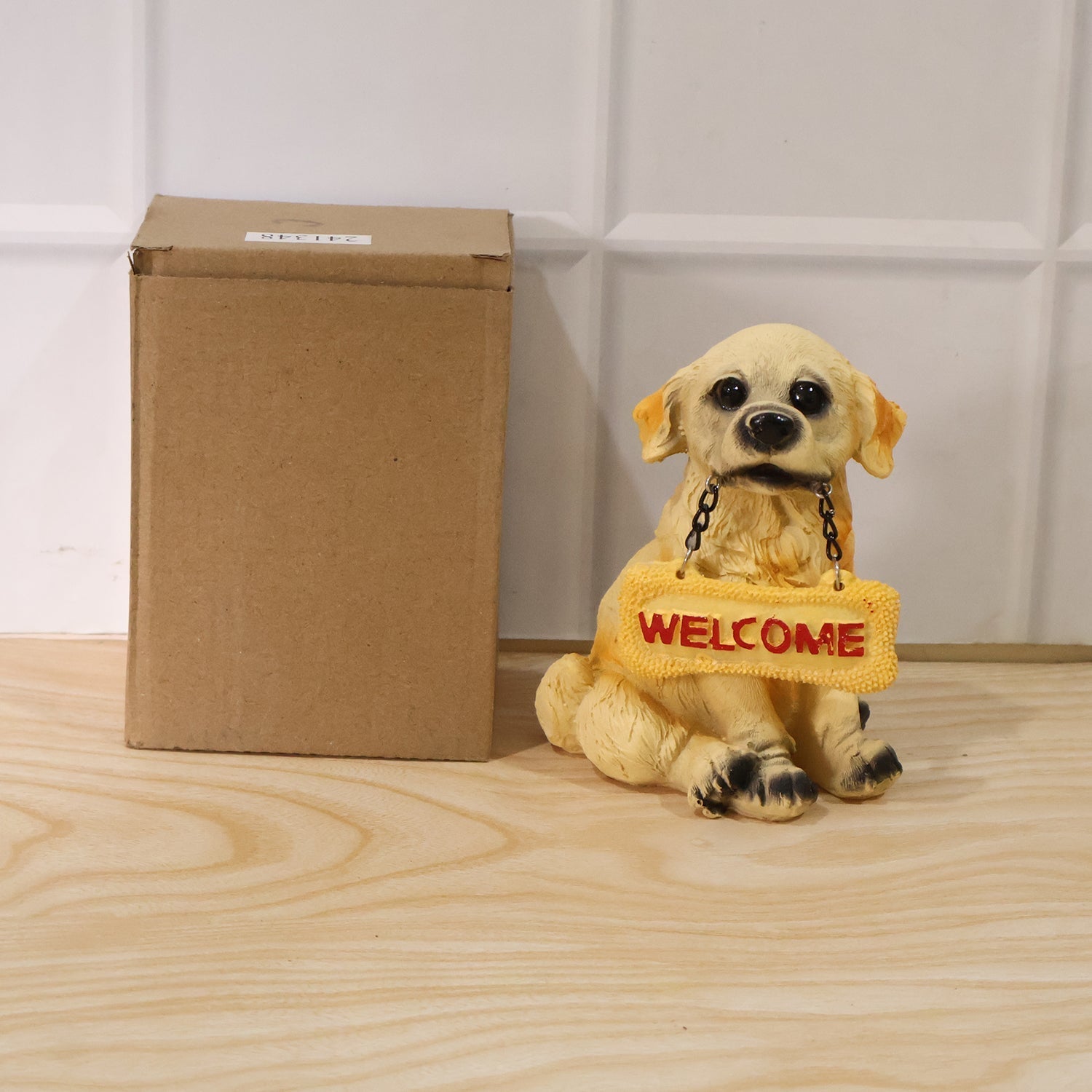 Welcome dog showpiece pack box