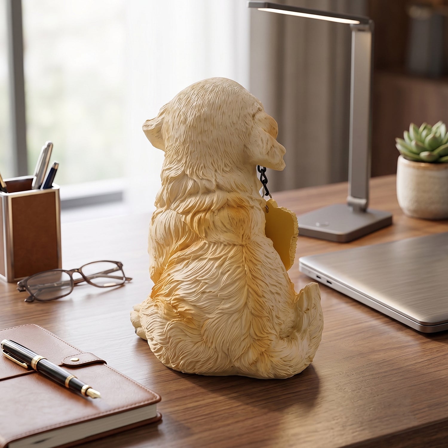 Welcome dog figurine design