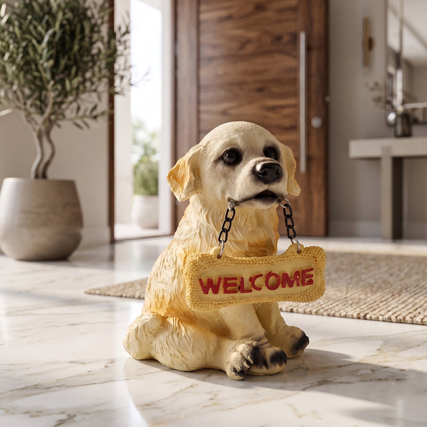 Dog statue decorative display