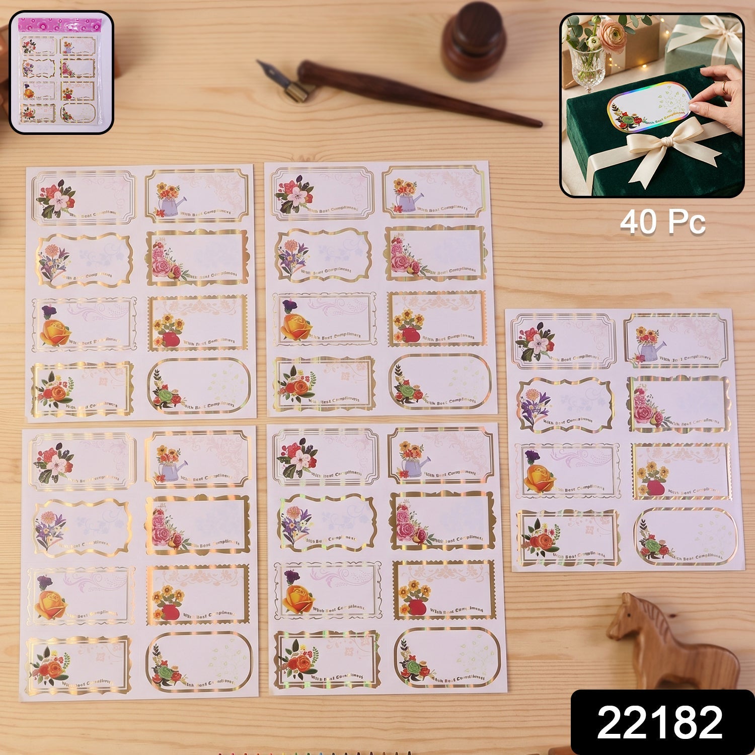 Gift tag stickers pack