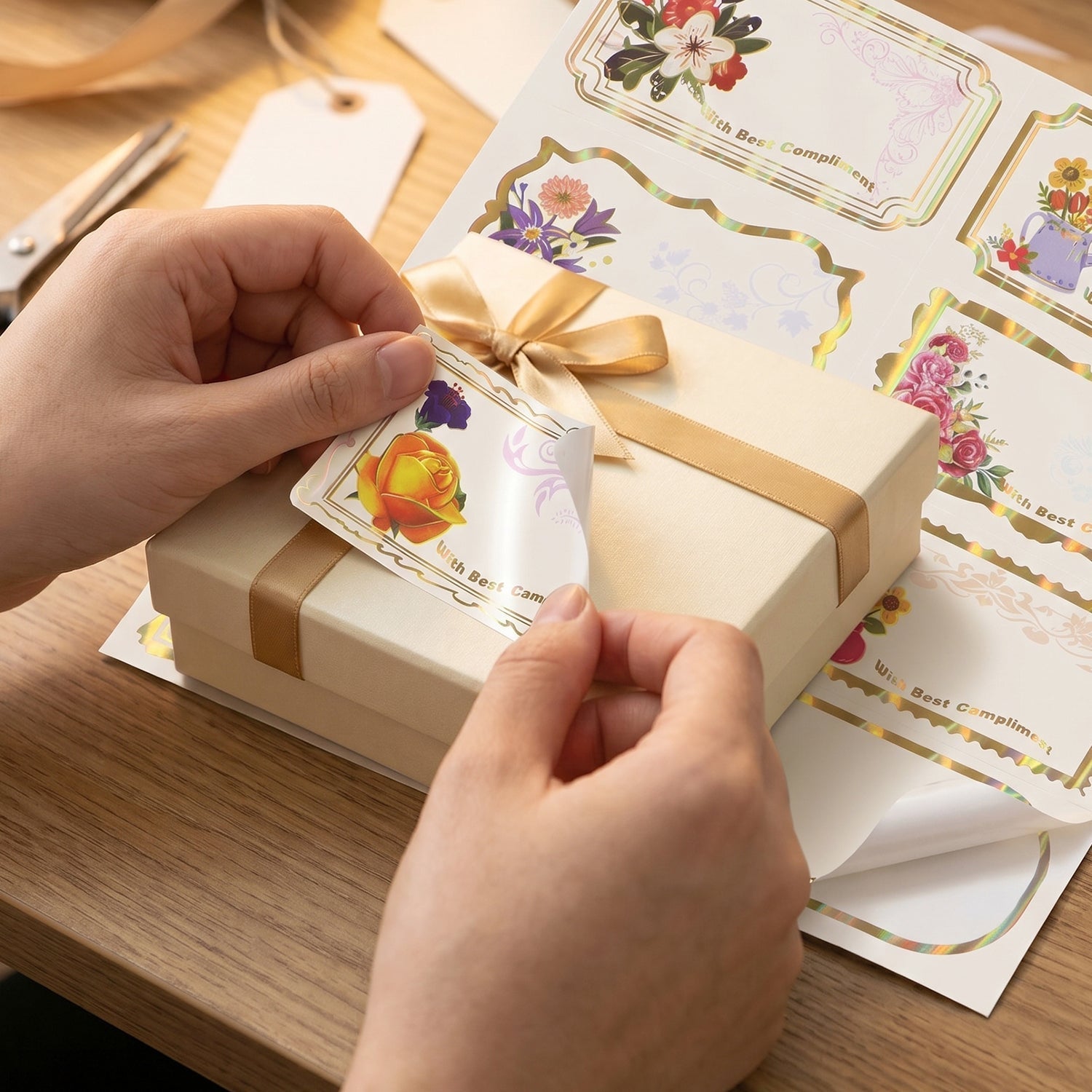 Gift tag stickers gifting use