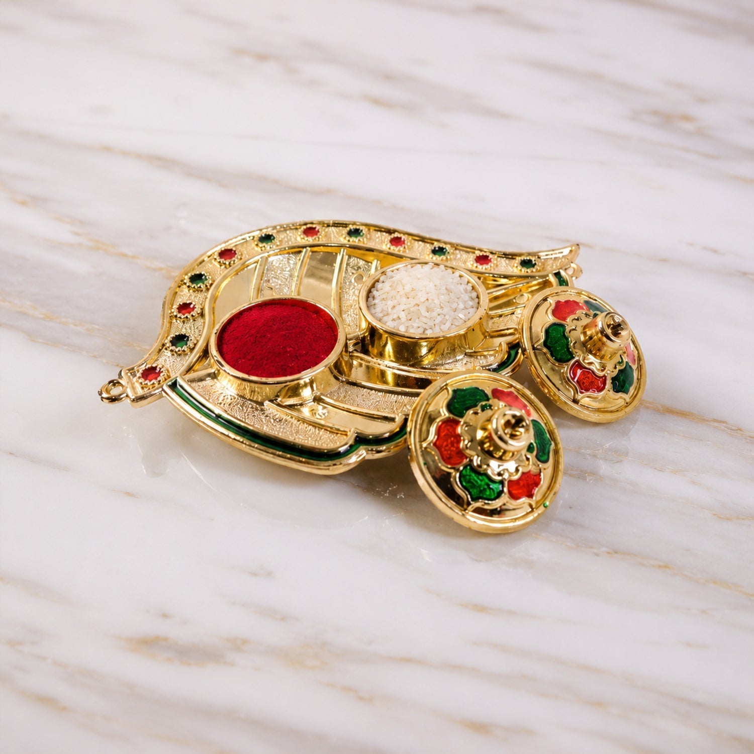 Mango kumkum holder detail