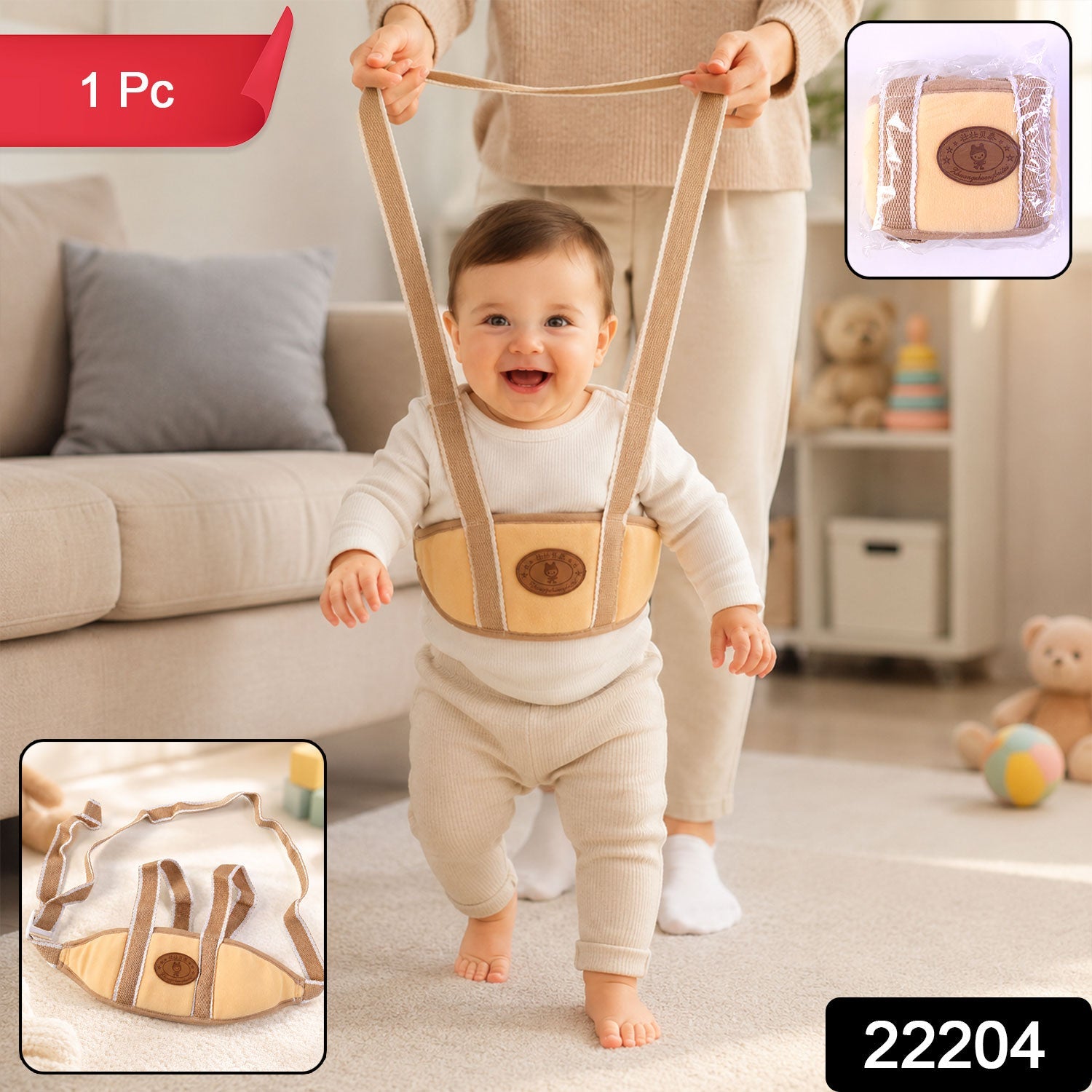 Toddler support belt with handle for beginner walking practice