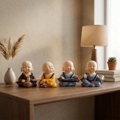 baby monk Buddha set home decoration