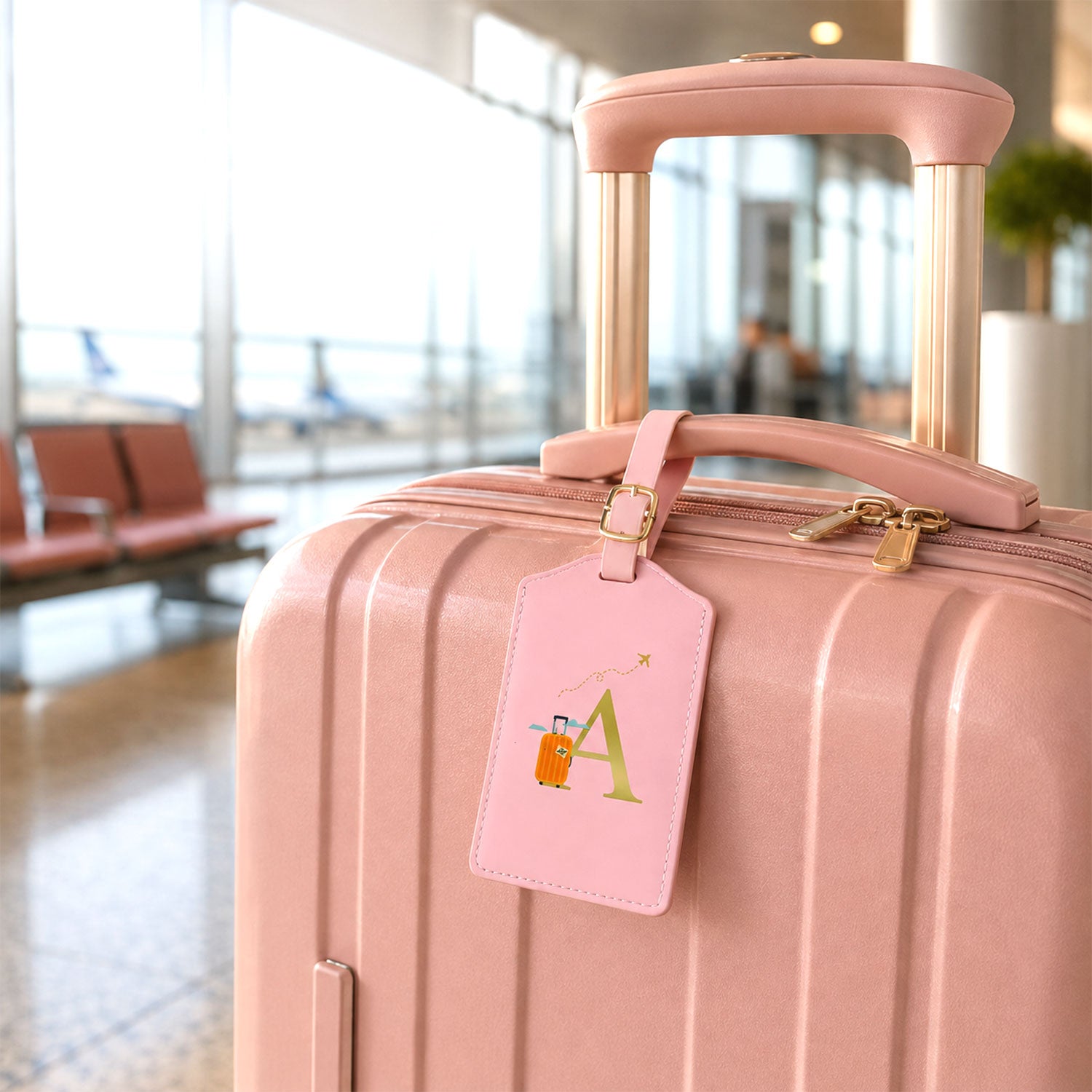 Adjustable strap luggage tag privacy