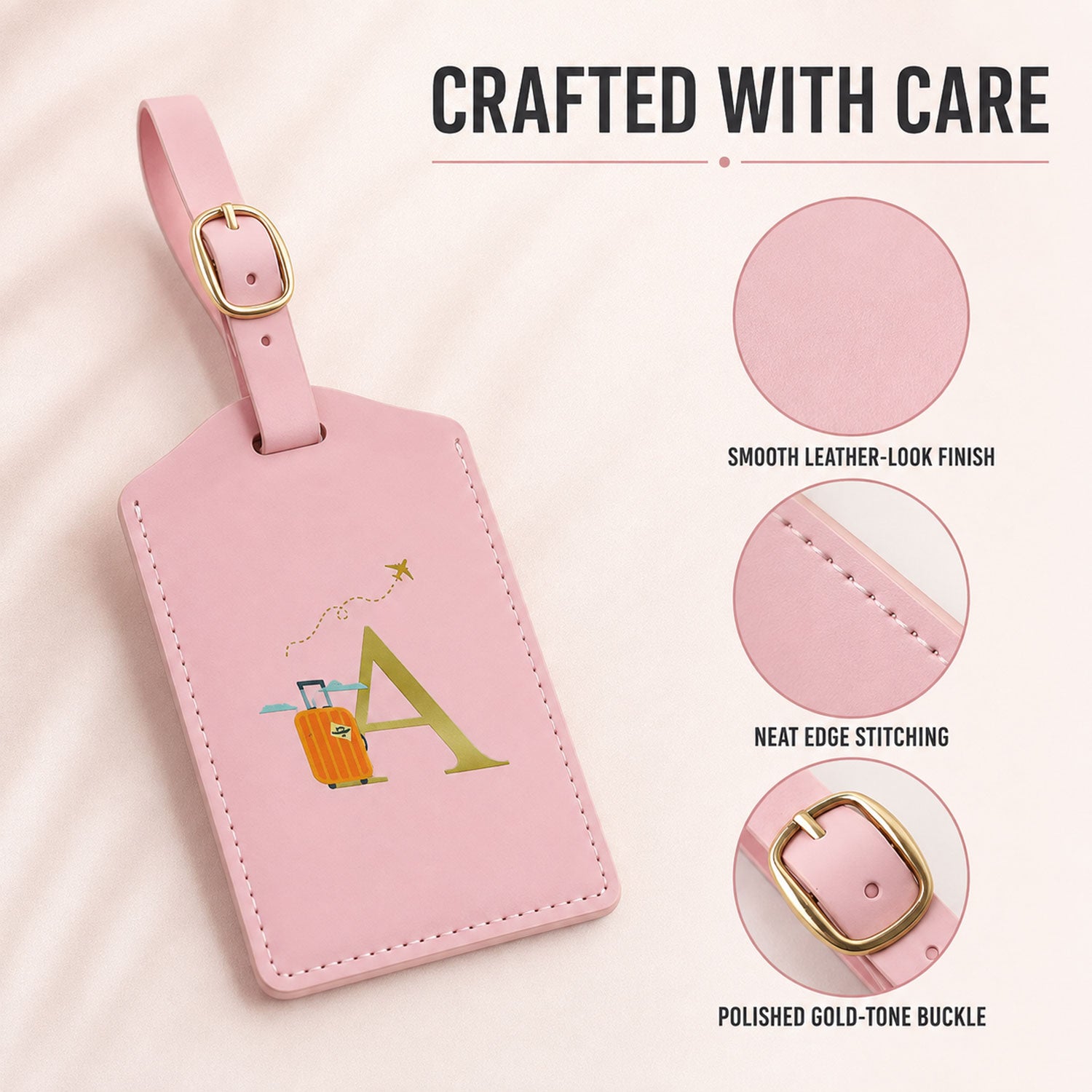 Luggage tag card holder view