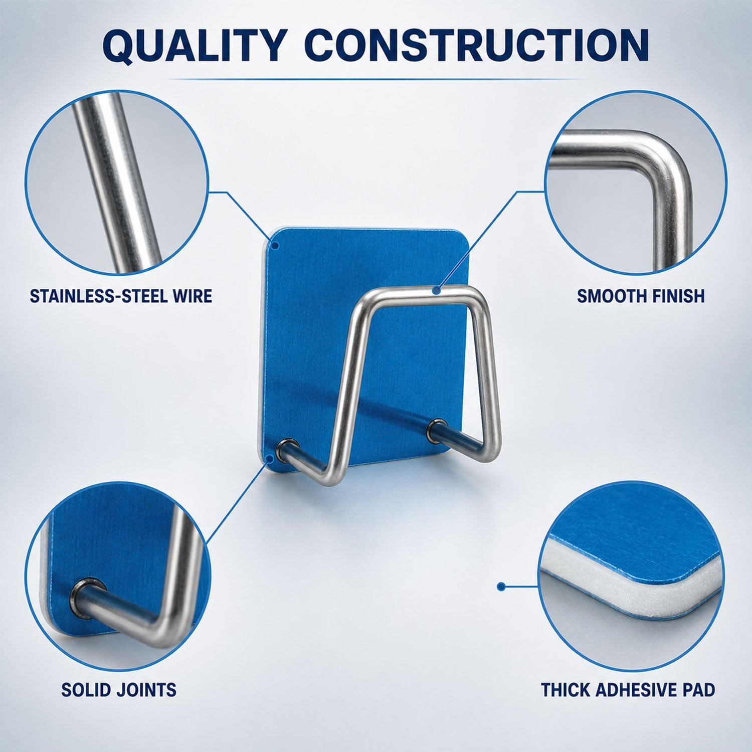 Sponge holder adhesive detail