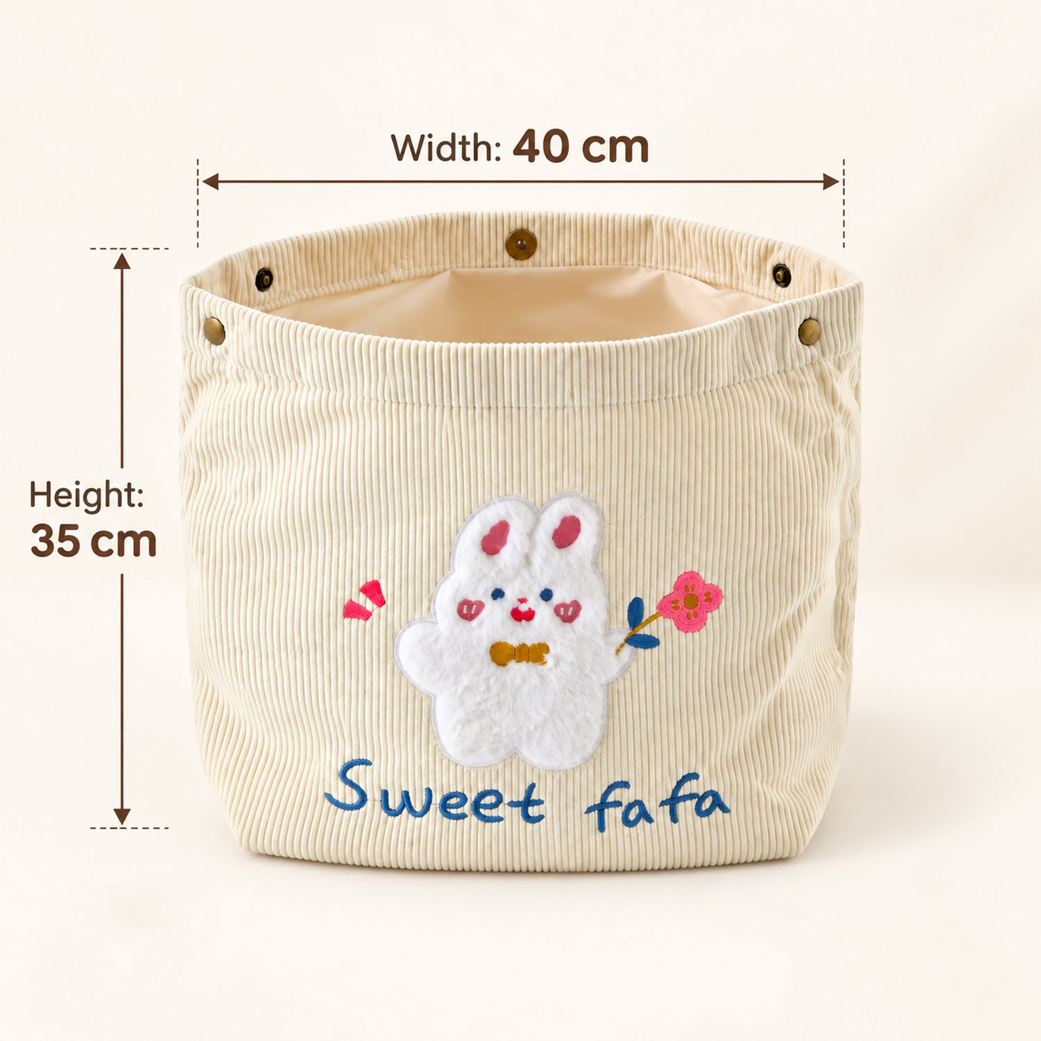 Storage basket size guide