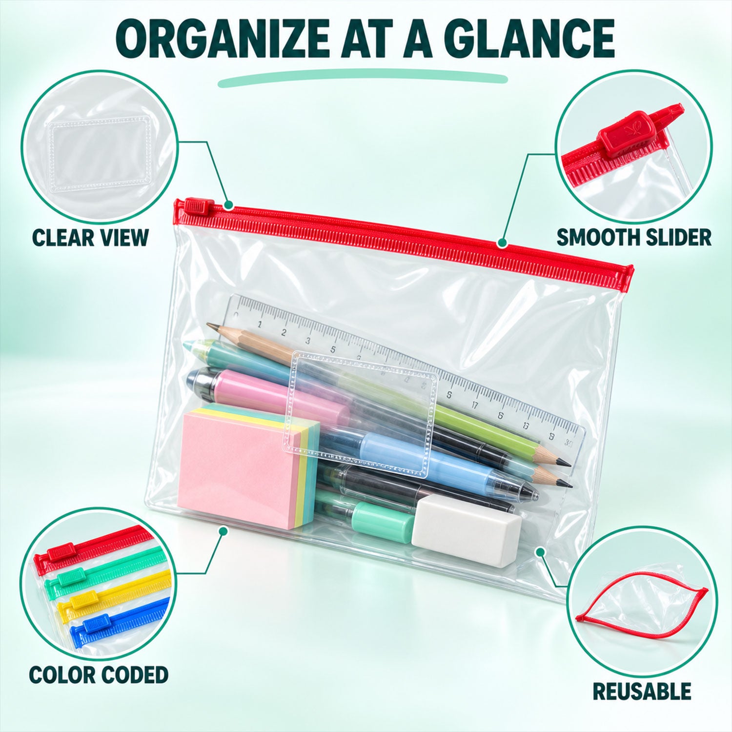 Zipper pouch feature view