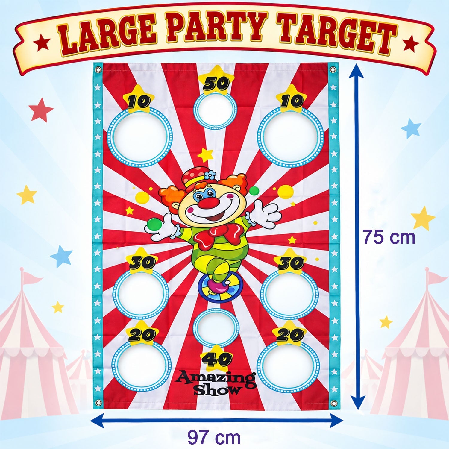 Target banner size 97x75cm