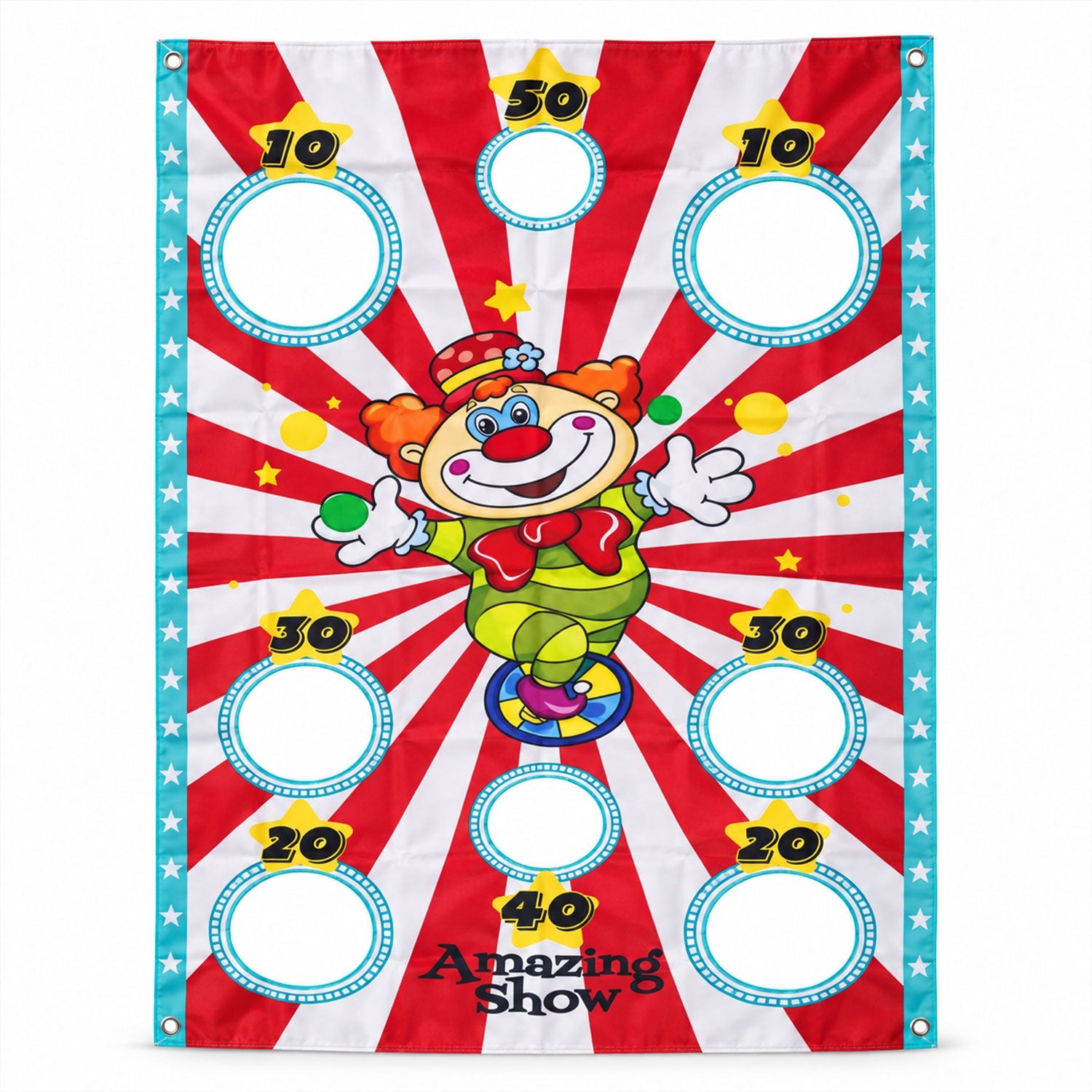 Clown target banner design view