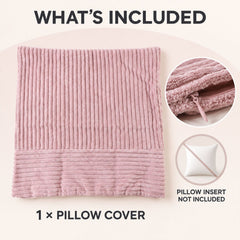One soft pillow cover with pillow insert not included