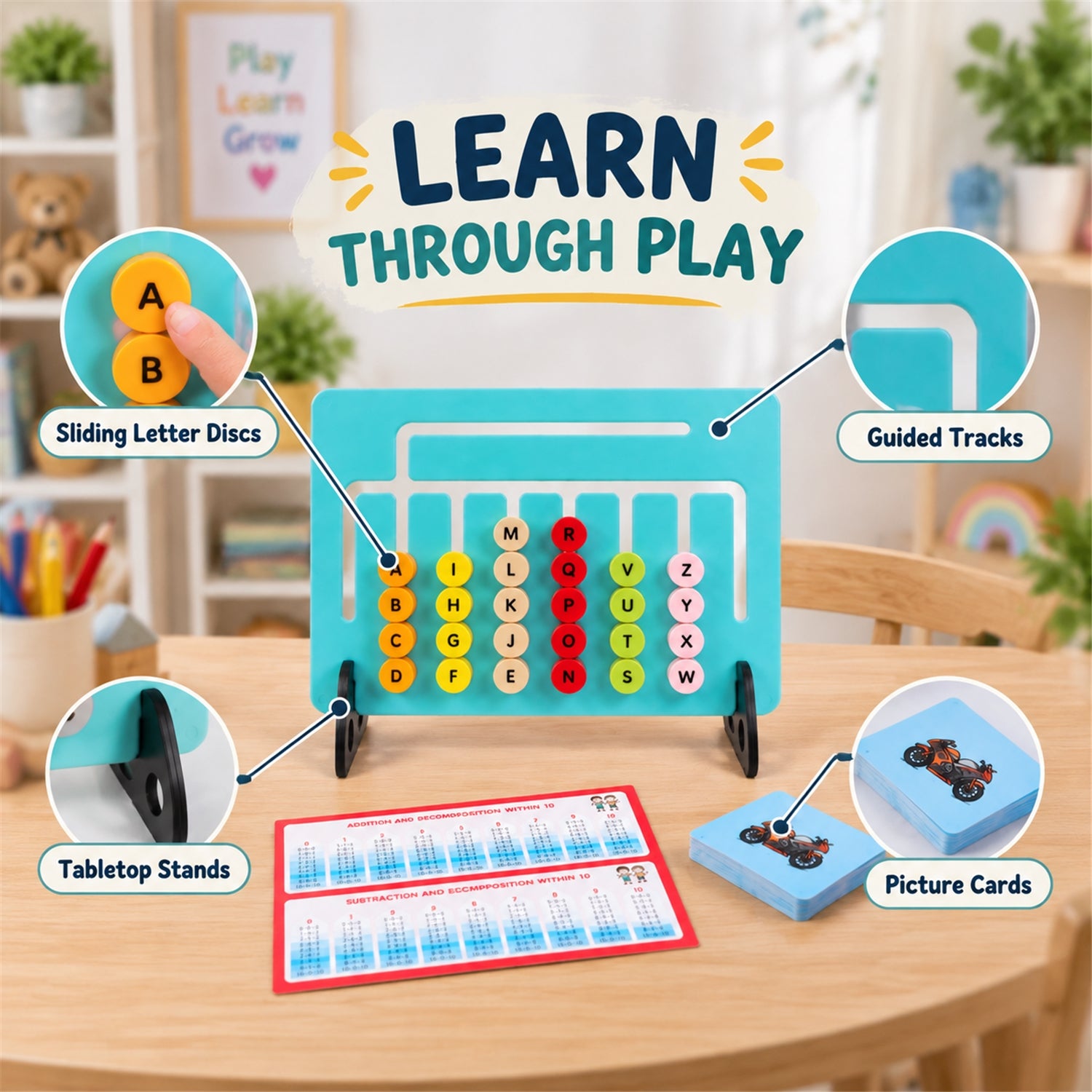 Activity board sliding detail