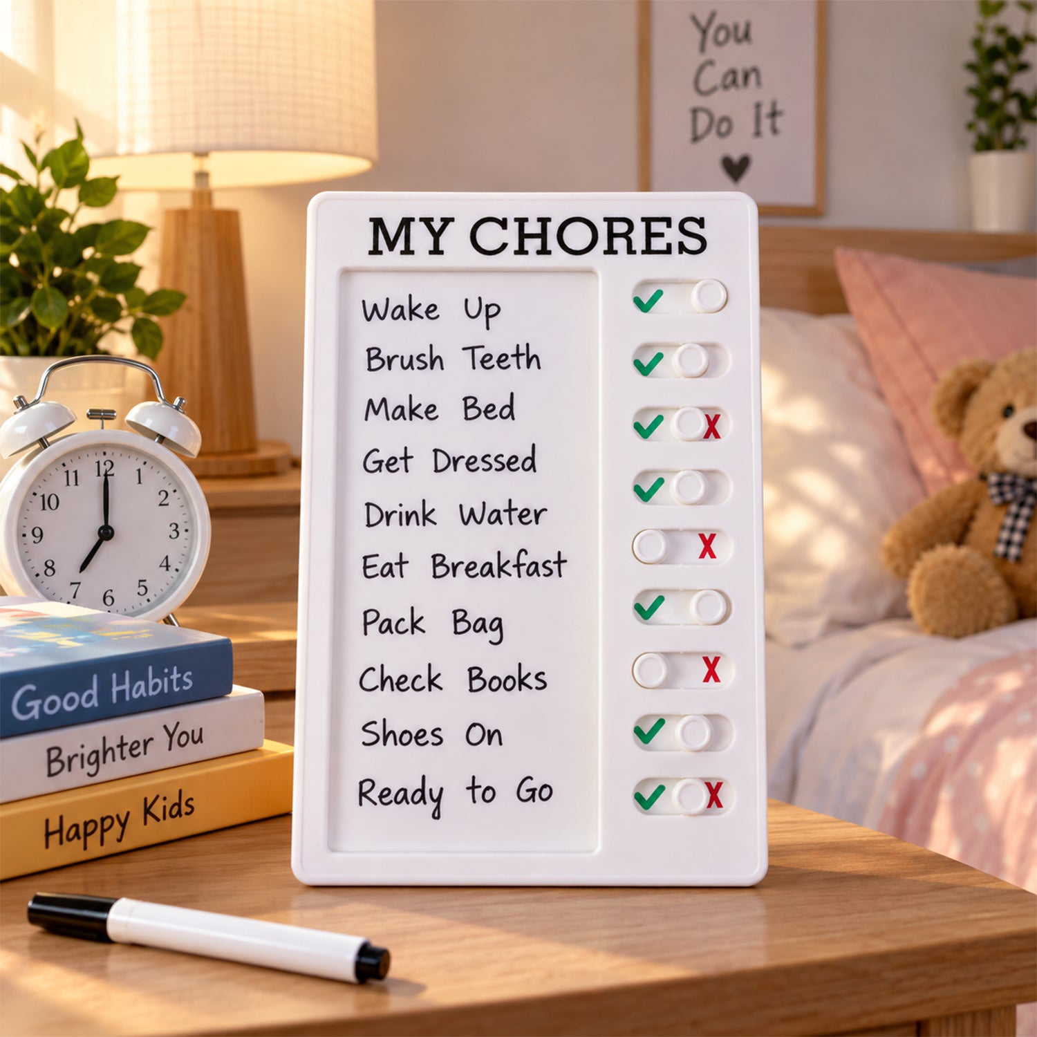 Checklist board sliding detail
