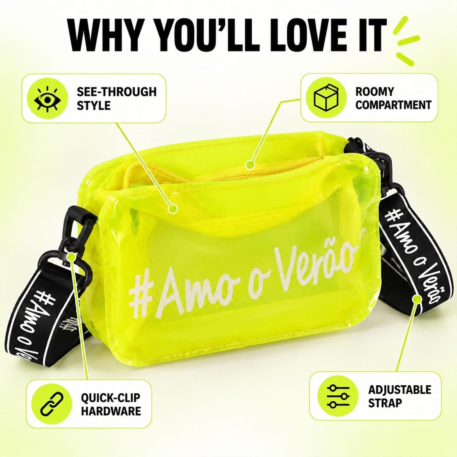 Crossbody bag open view