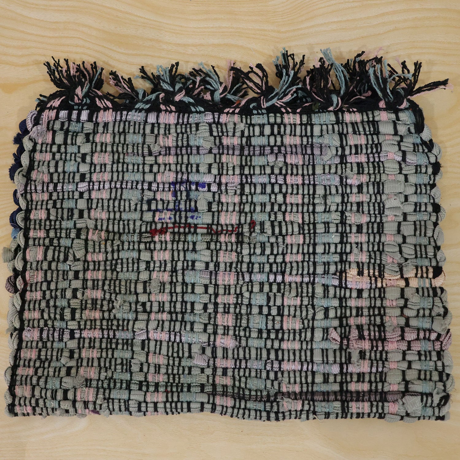 Woven floor mat doorway use