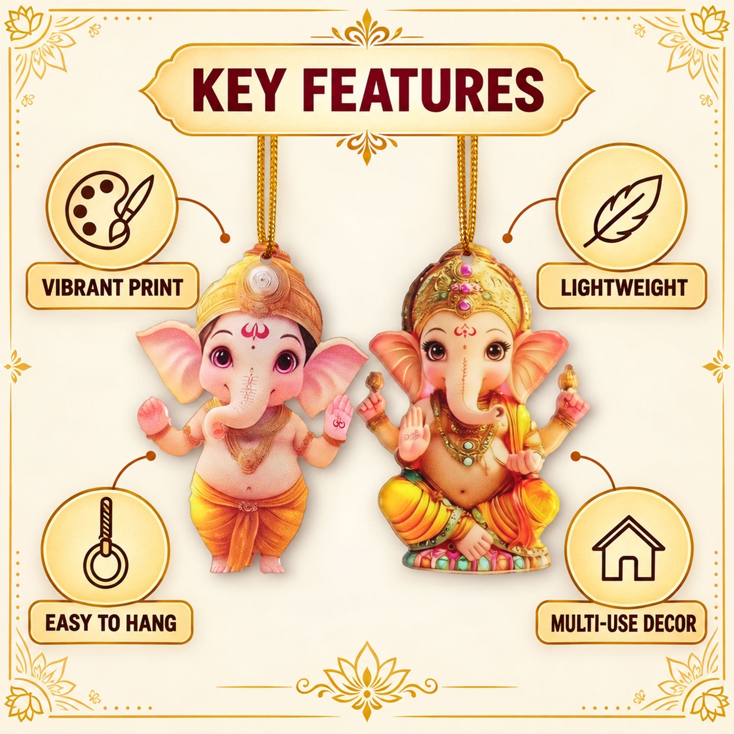 Ganpati decoration design view