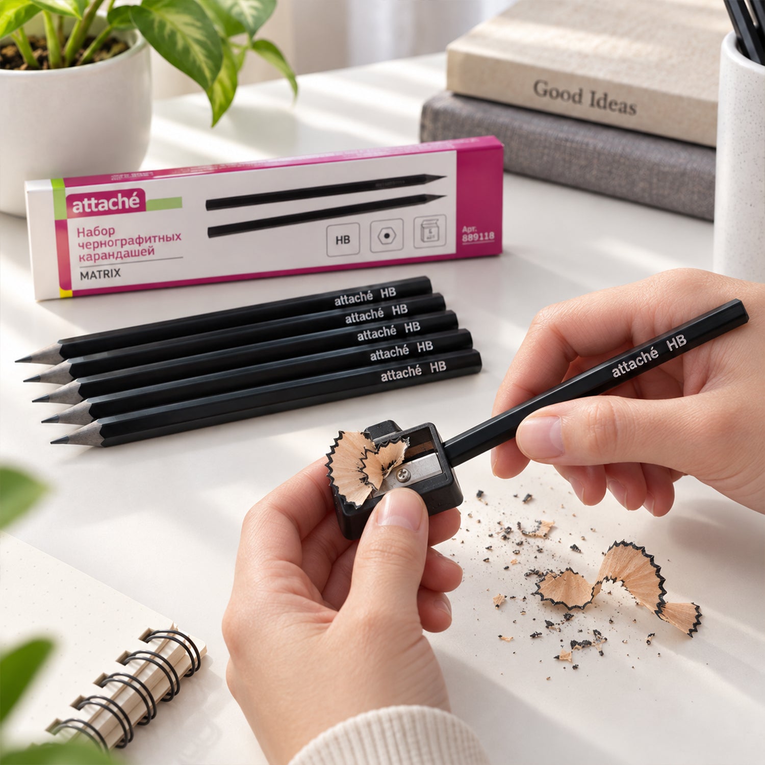 Pencils set view