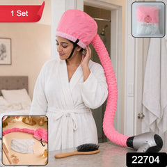Bonnet hair dryer pack showing adjustable hooded cap