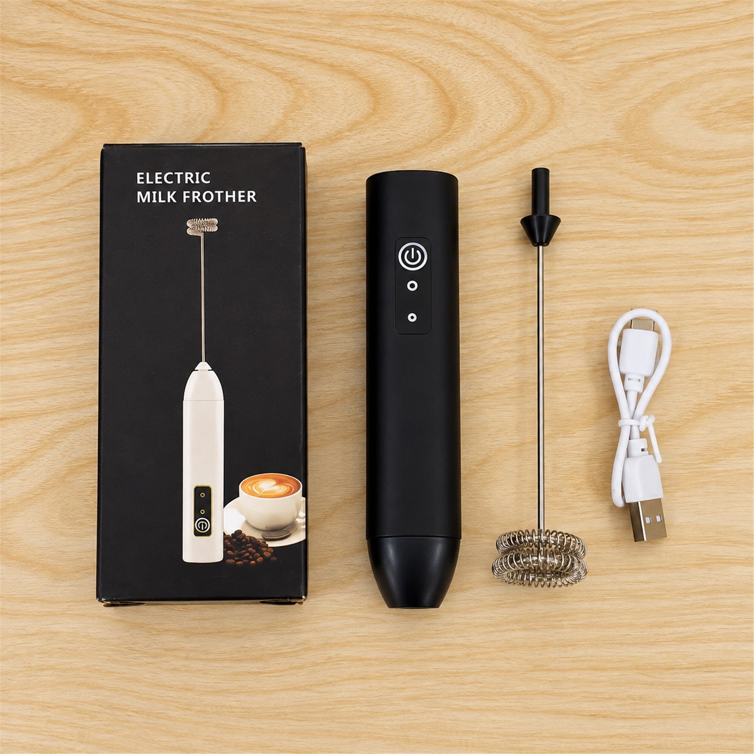 Black Rechargeable Milk Frother