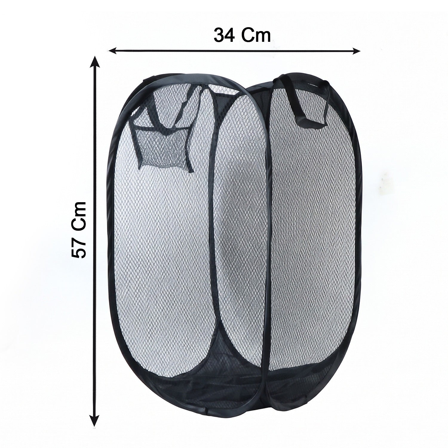 Collapsible Mesh Laundry Hamper Portable Clothes Storage Basket(1 Pc,34x34x57cm)