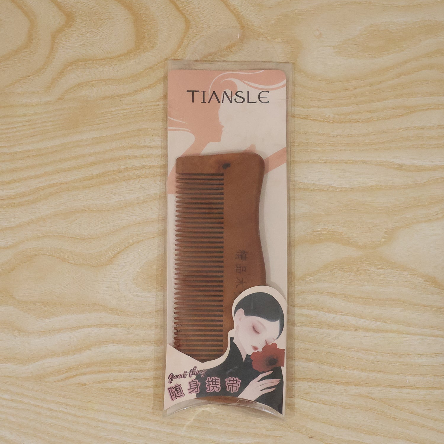 Wooden hair comb pack box