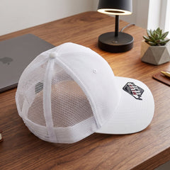 Mesh baseball cap white bg