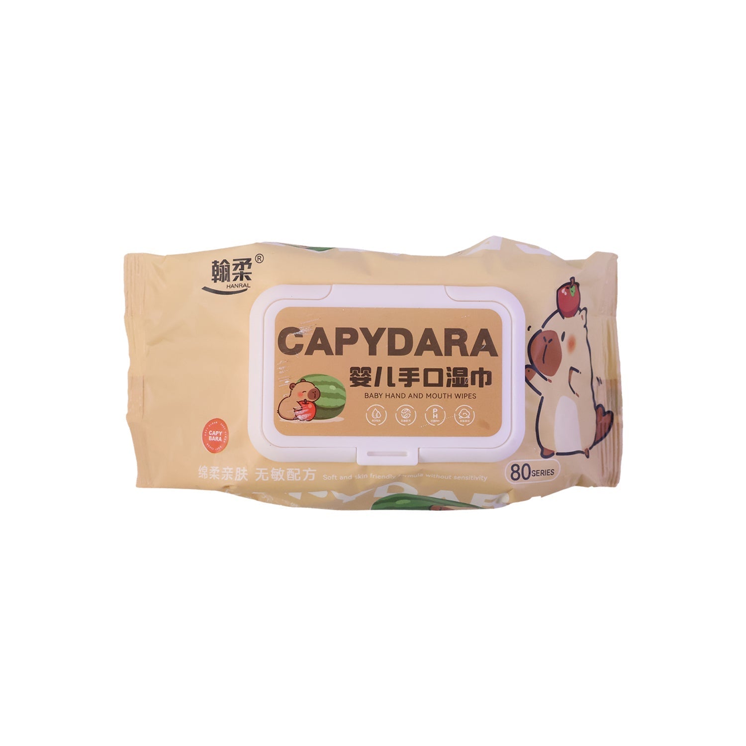 Soft wet wipes package with dimensions