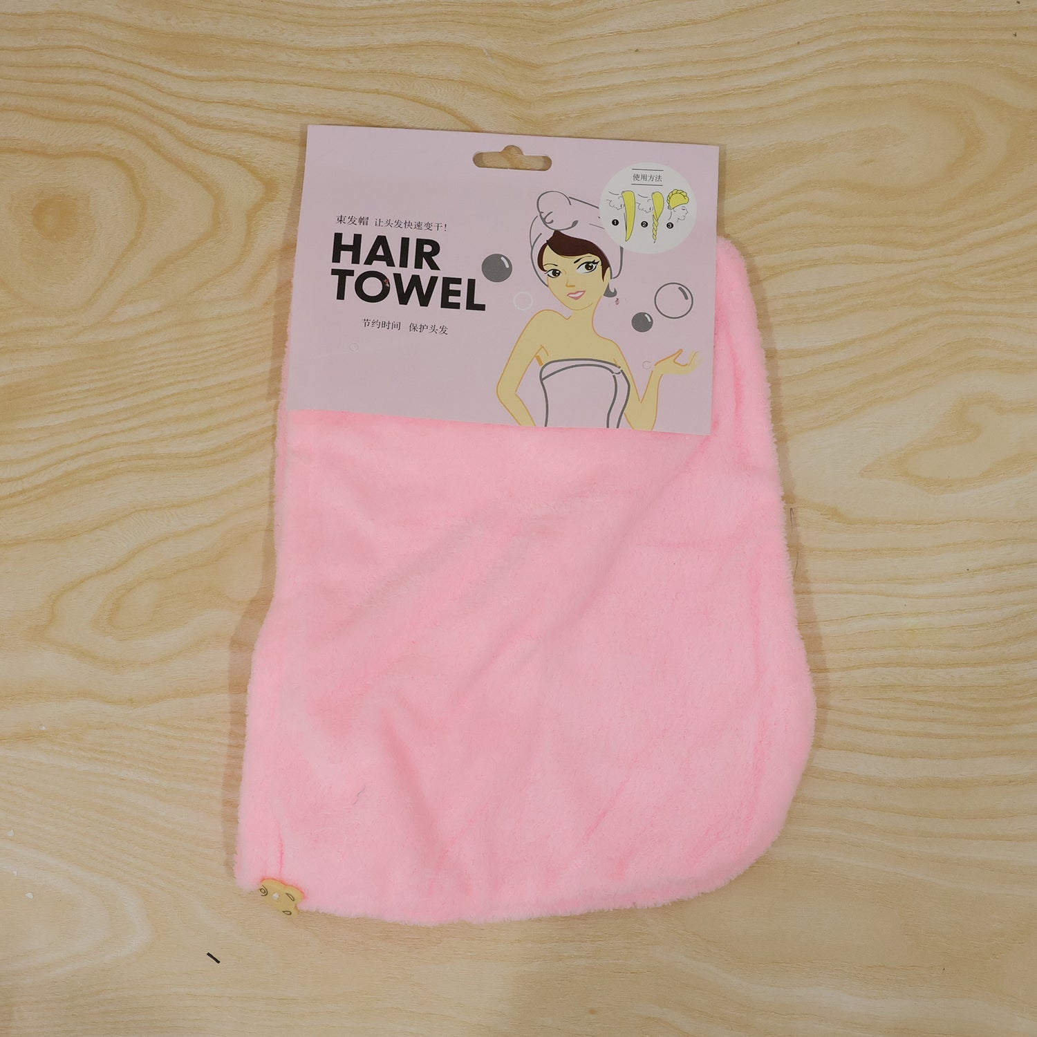 Microfiber hair wrap towel cap live product photo