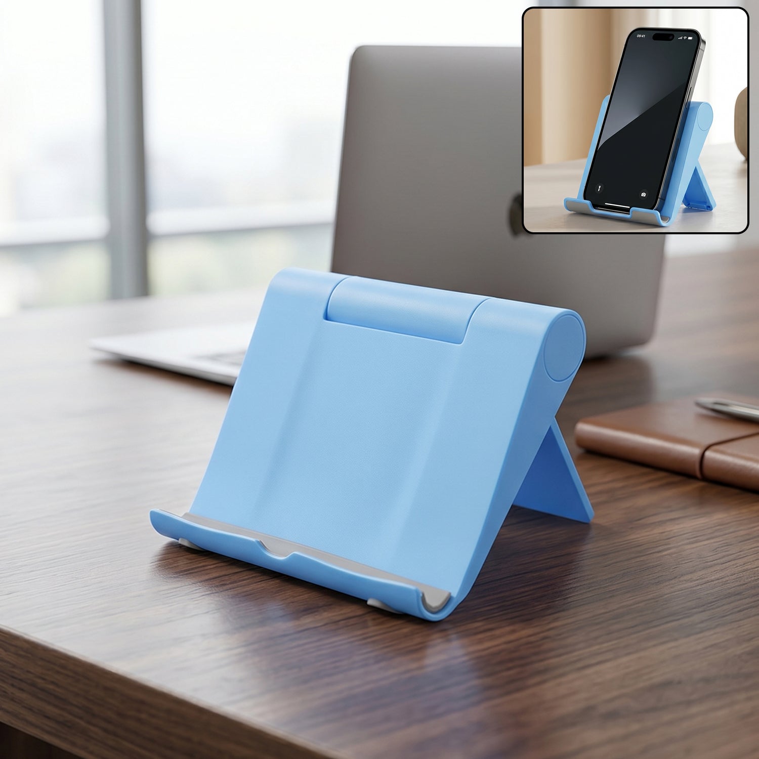 Phone stand desk video calls