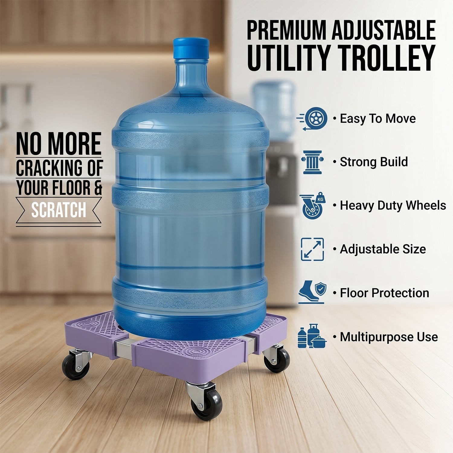 Heavy duty appliance stand with locking wheels