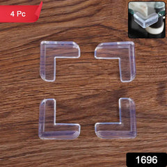 Soft transparent edge guard on furniture corner