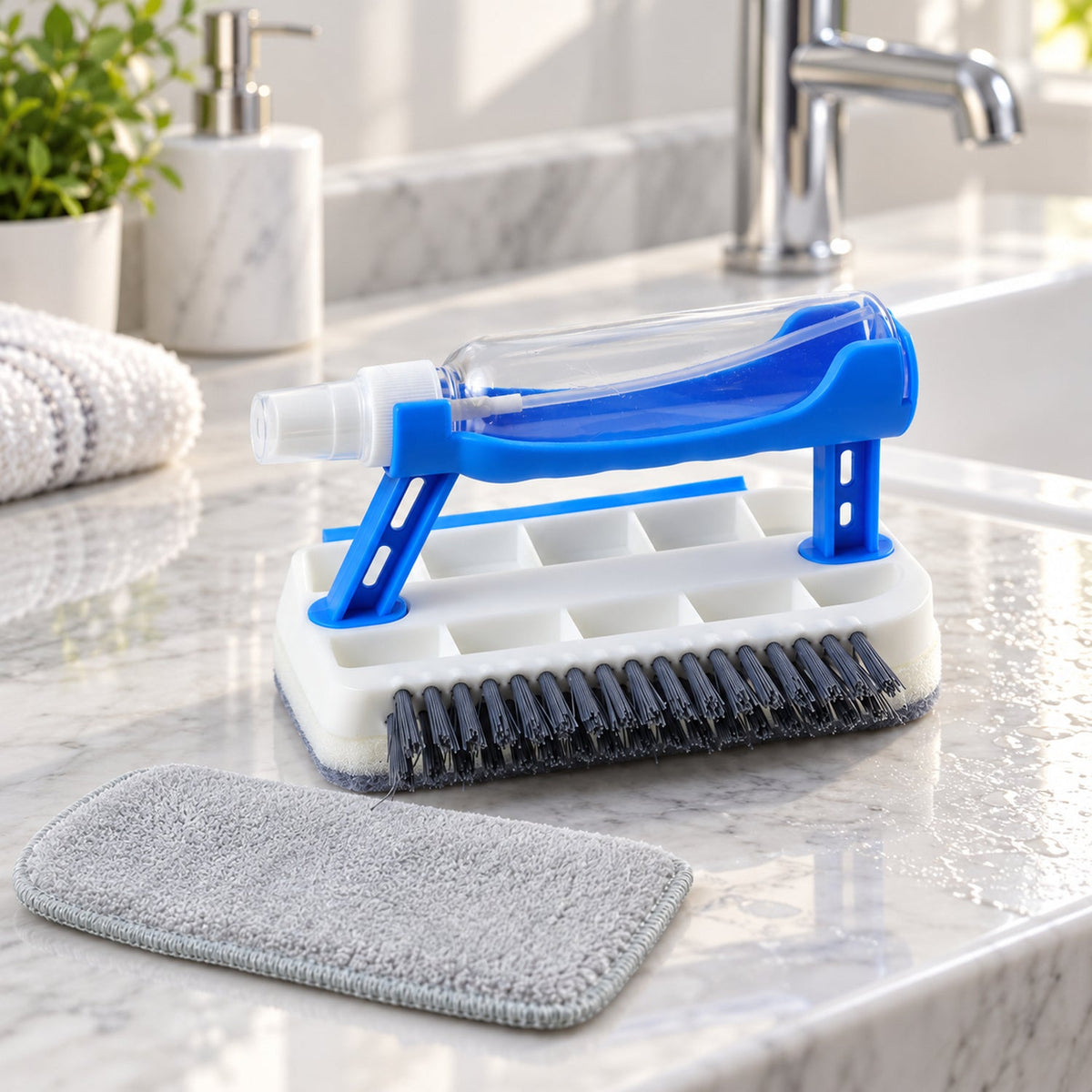 5 in 1 multipurpose cleaning brush spray squeegee