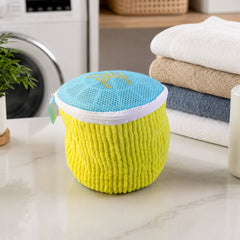 Cylindrical mesh underwear laundry bag