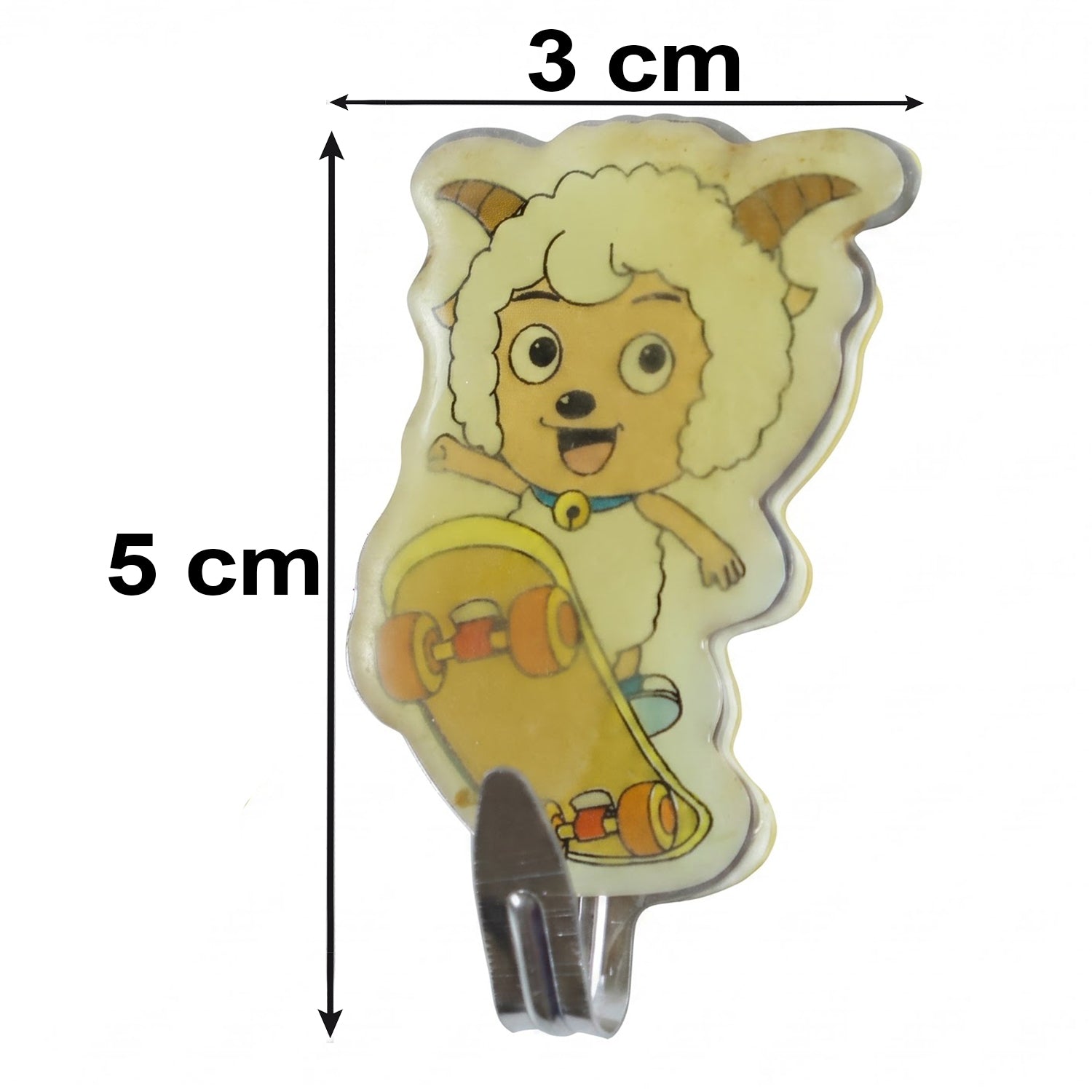 Cartoon adhesive wall hook size details