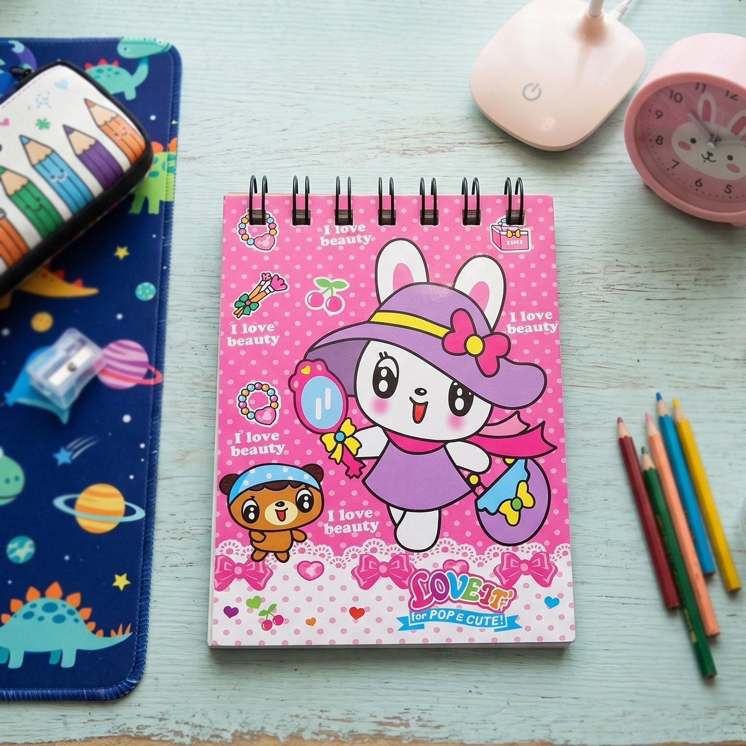Cute Bunny Notepad Closeup