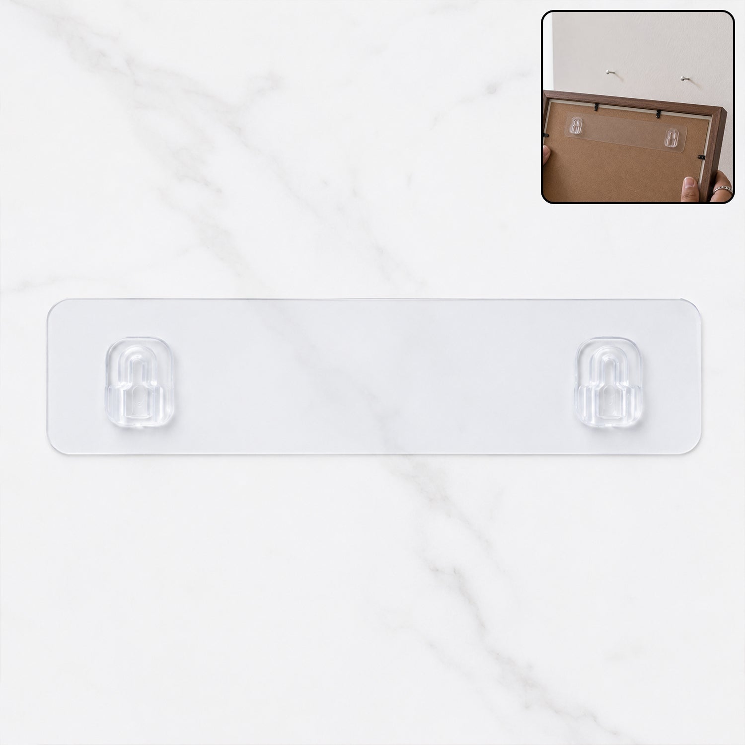 Adhesive plastic wall hook hanger