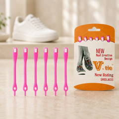 Stretchable Silicone Shoelaces No Tie Elastic Laces for Shoes (6 Pc)