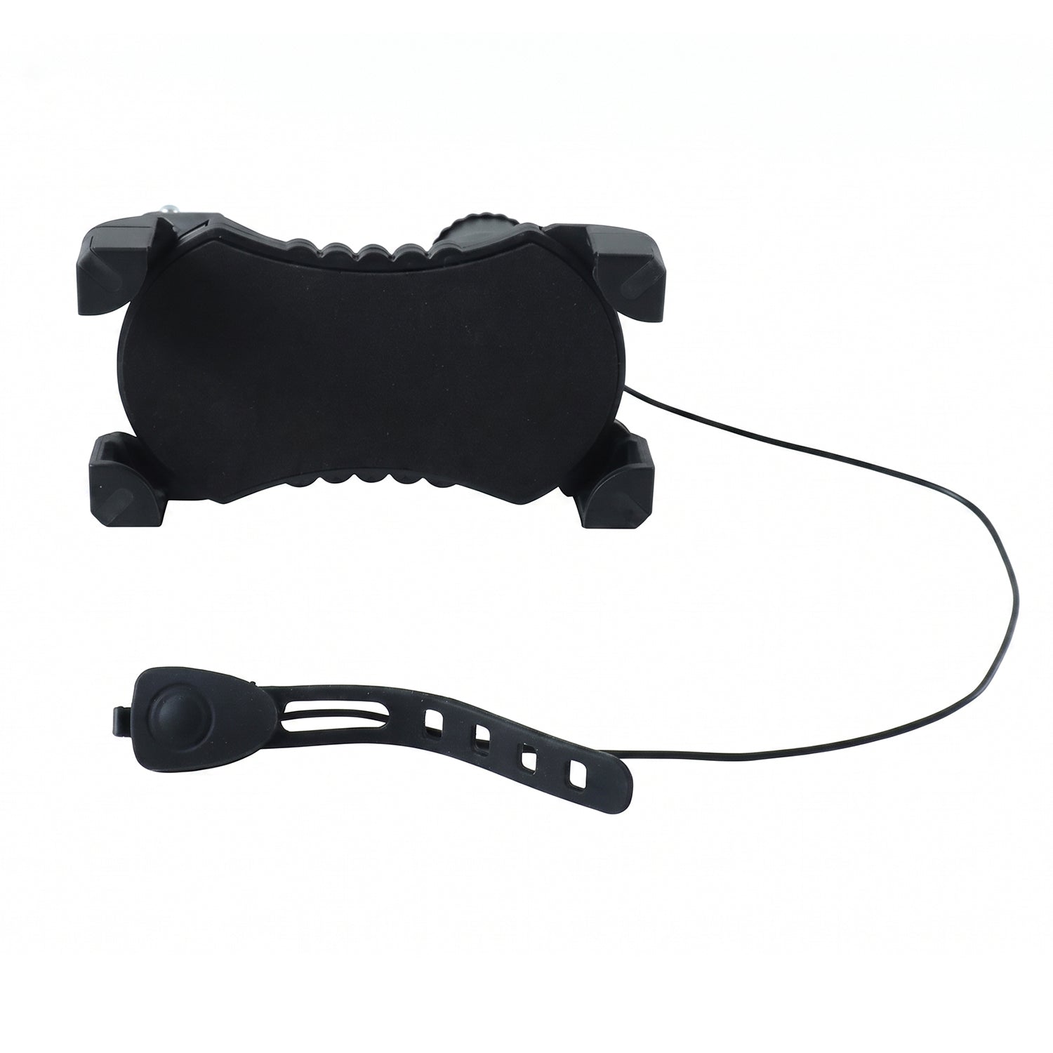 Plastic bicycle phone holder on white background