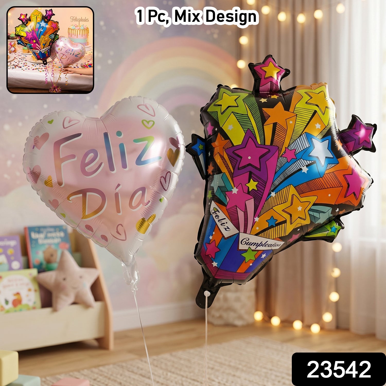 Mix design celebration foil balloon