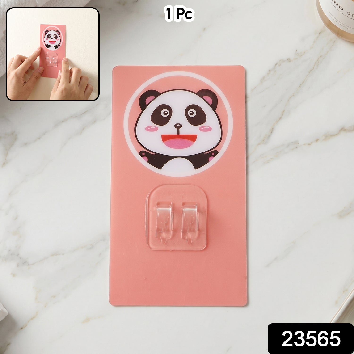 Pack of cartoon adhesive plastic wall hooks
