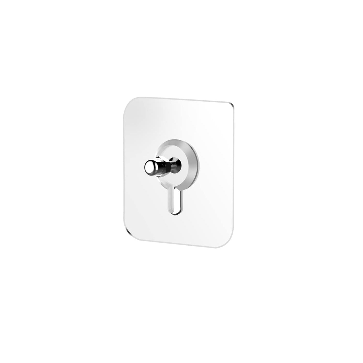 Transparent wall hook design on white background